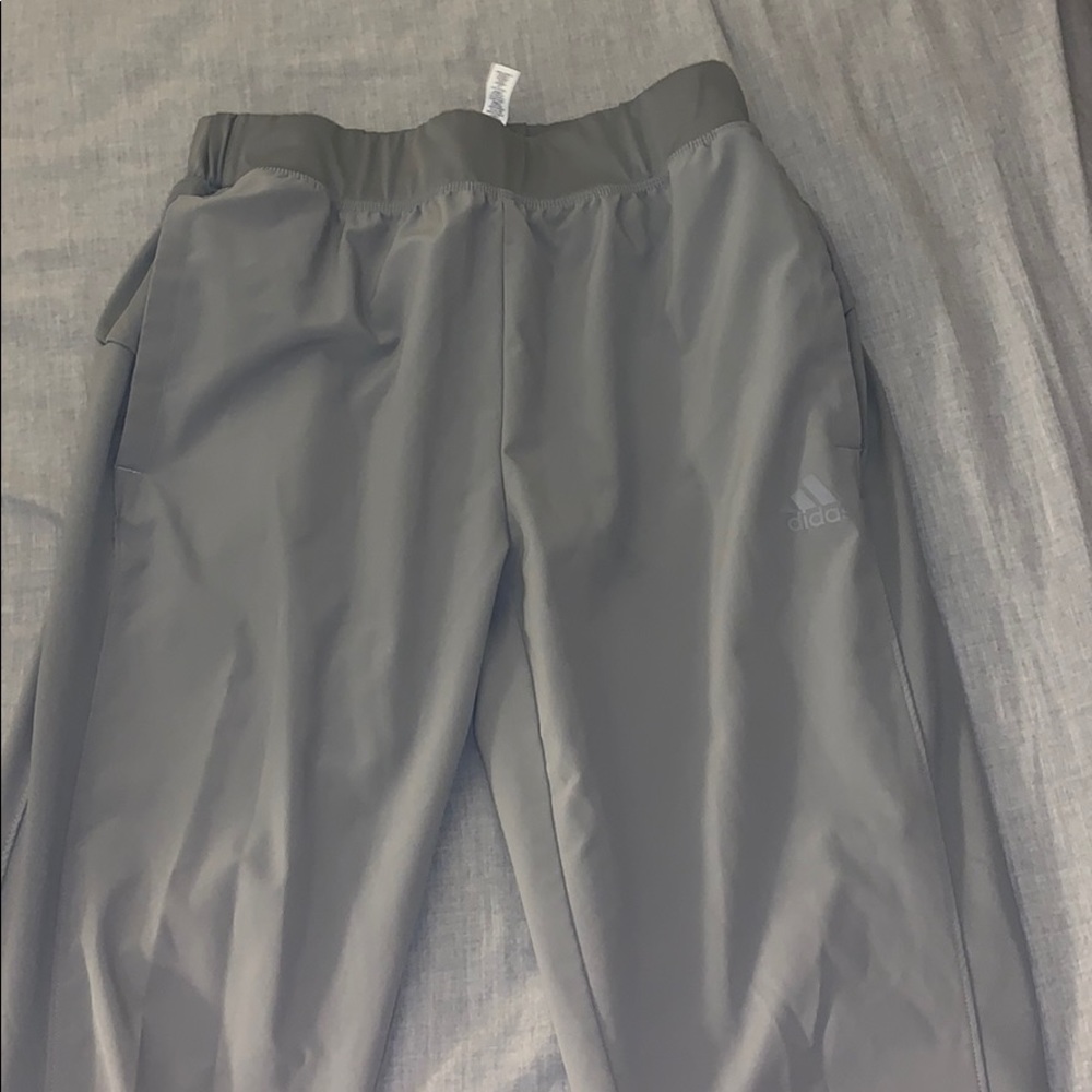 Adidas gray nylon joggers